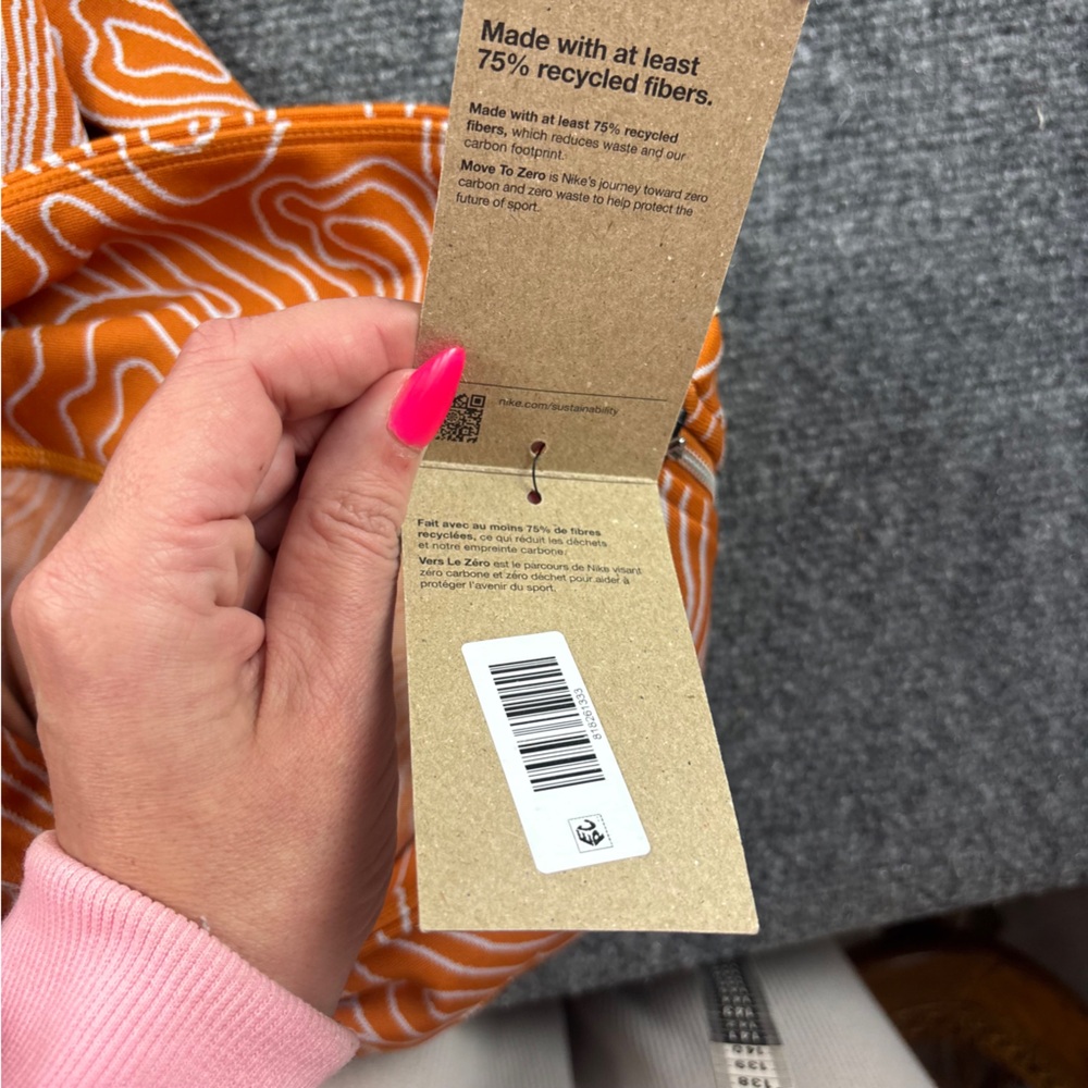 NIKE Women’s Orange Move to Zero *NWT* High Rise Full Length Leggings sz: Medium - Picture 12 of 13